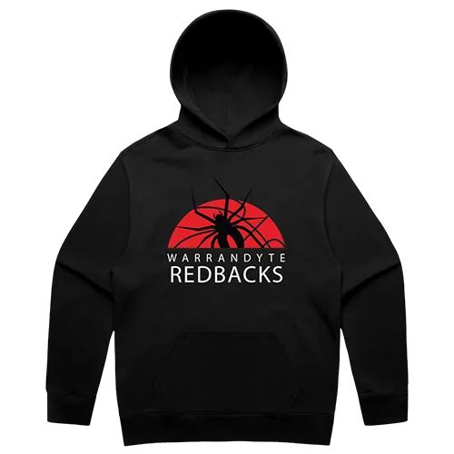 Redbacks Cotton Hoodie in Black