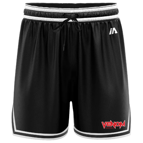 Venom Casual Shorts with Pockets - Black/White, mens cut