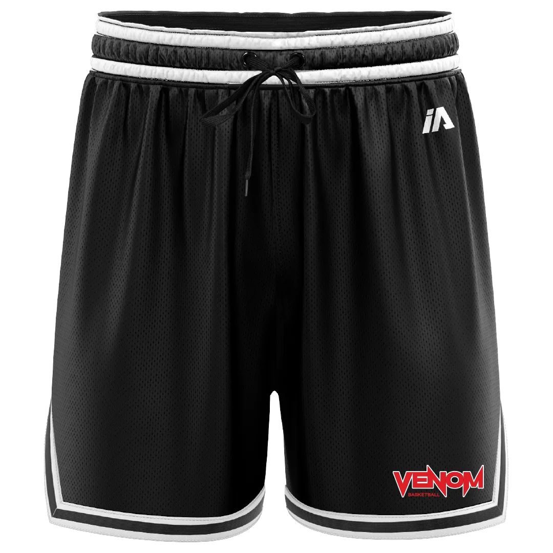 Venom Casual Shorts with Pockets - Black/White, mens cut