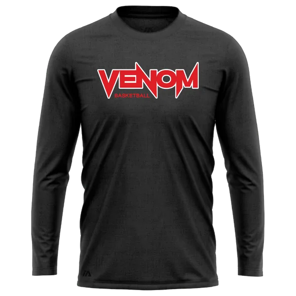Venom Performance LS Tee in Black Marle