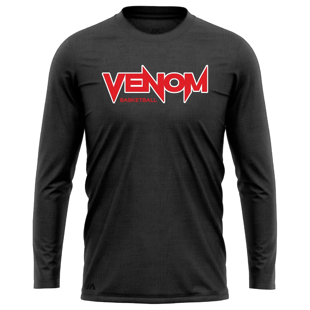 Venom Performance LS Tee in Black Marle