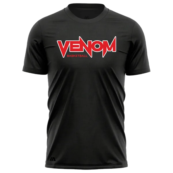 Venom Performance Tee in Black Marle