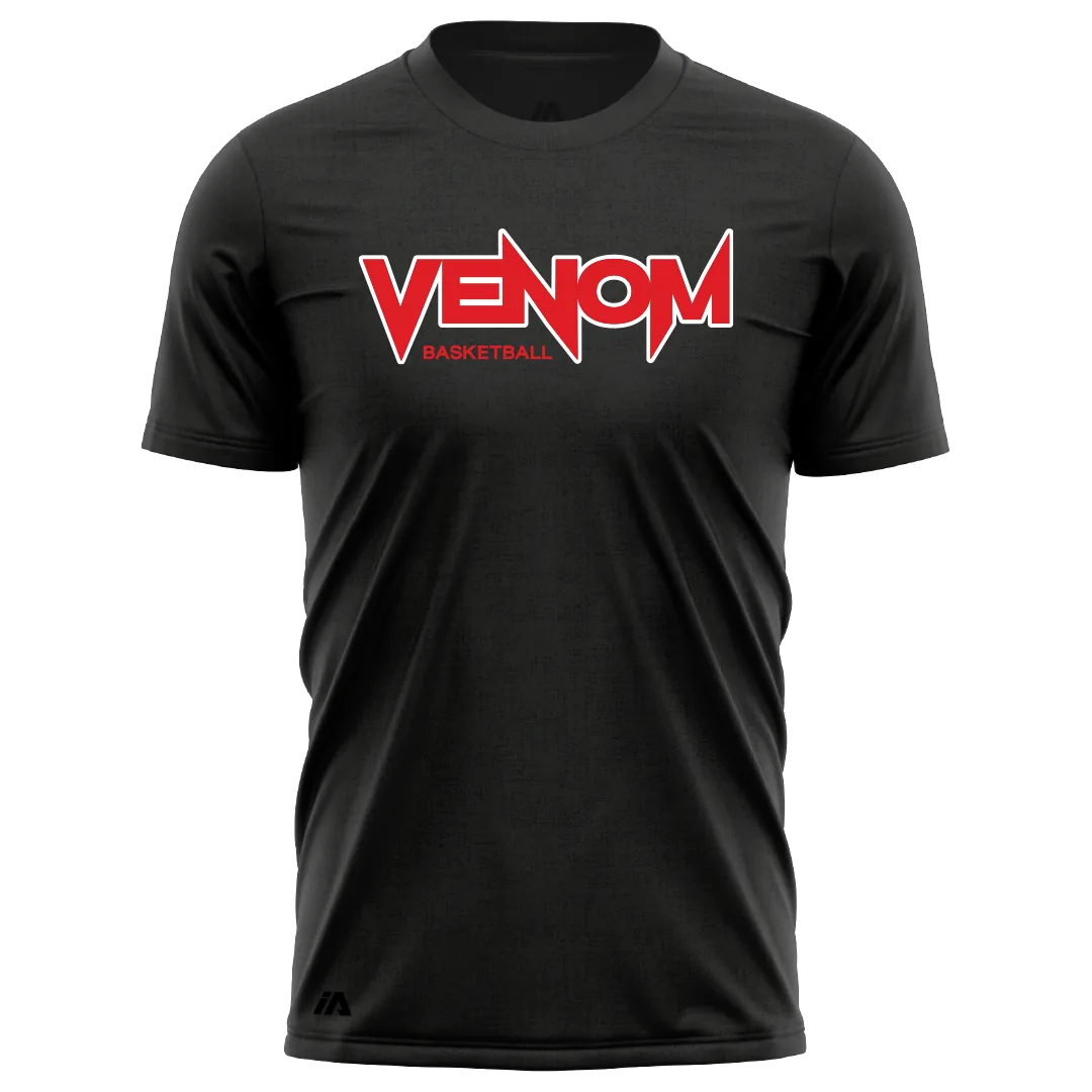 Venom Performance Tee in Black Marle